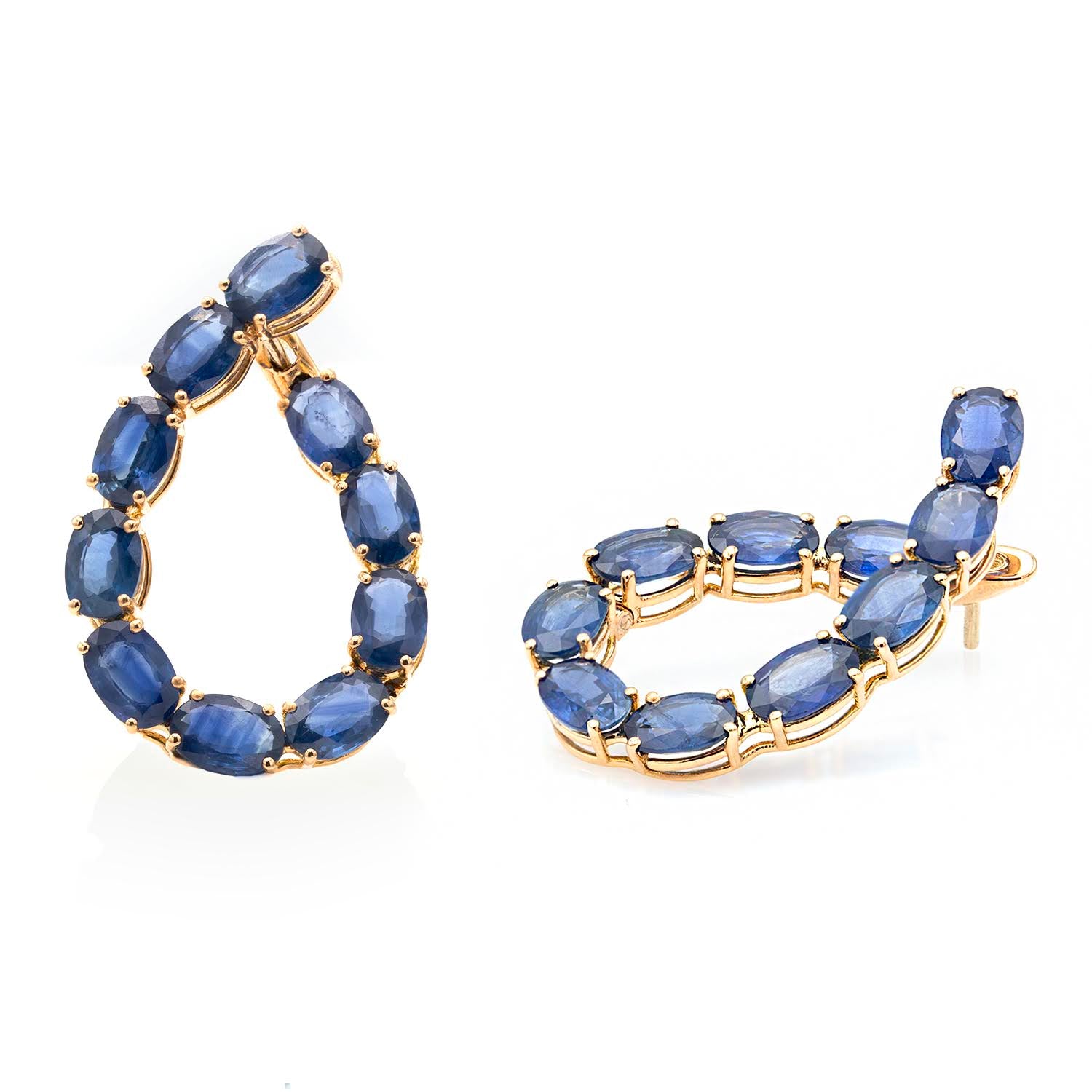 Oval Sapphire 10.82ct Earrings – Paris Collection