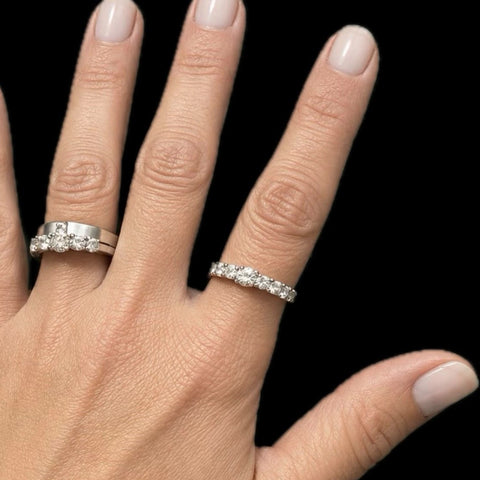 18K white gold engagement ring with 0.50ct diamonds