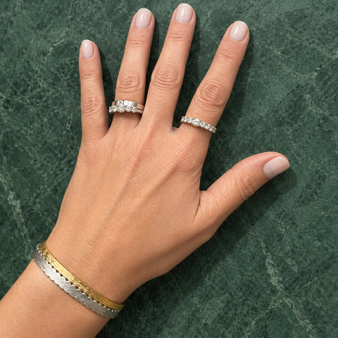 18K white gold engagement ring with 0.50ct diamonds