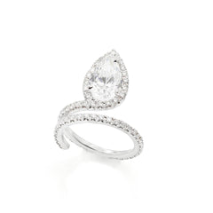 Snake Diamonds 0.88ct & Pear Diamond Flower 3.19ct Ring –  Paris Collection