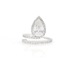Snake Diamonds 0.88ct & Pear Diamond Flower 3.19ct Ring –  Paris Collection