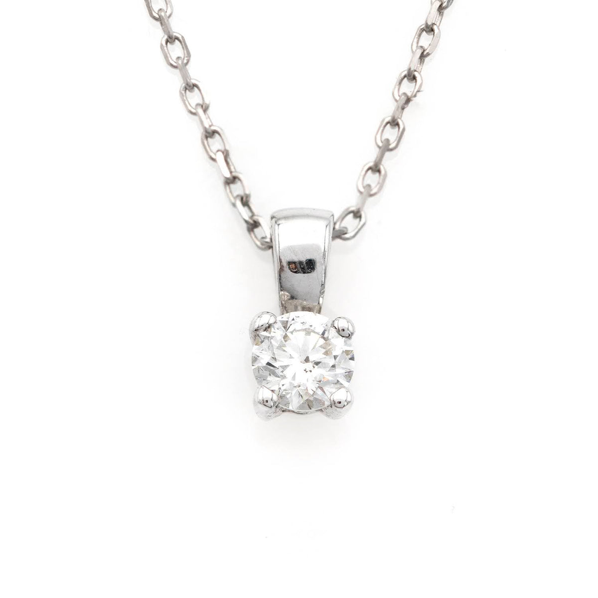 Solitaire 0.40ct Round Brilliant 4 Claw Diamond Pendant –  London Collection
