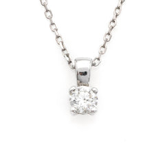 Pandantiv cu diamante rotunde, strălucitoare, cu 4 gheare, 0,30 ct – Colecția London
