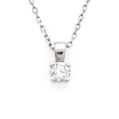 Solitaire 0.40ct Round Brilliant 4 Claw Diamond Pendant –  London Collection