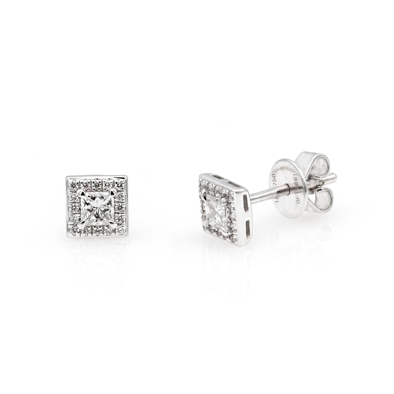 Square Setting Earrings  – Milan Collection