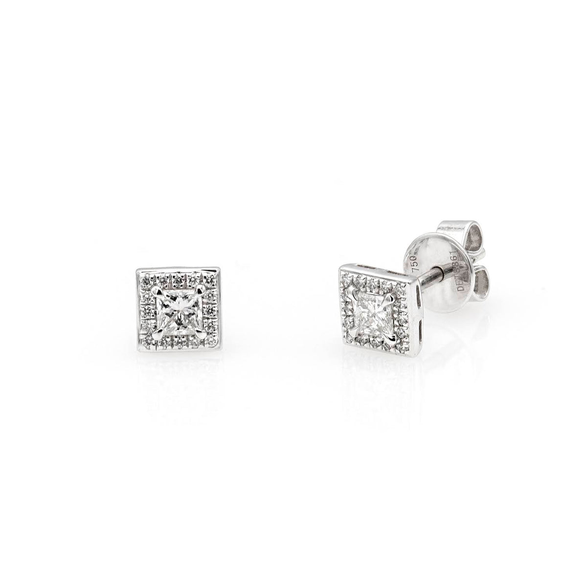 Square Setting Earrings  – Milan Collection