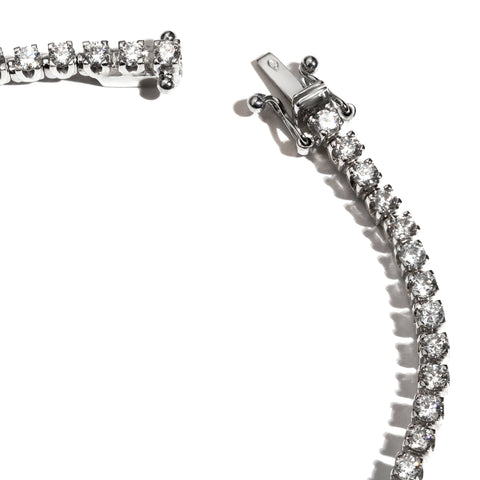 Bratara tennis cu diamante 3.05ct din aur alb 18K
