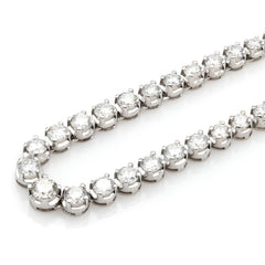 Round Brilliant White Diamonds 13.00ct Tennis Princess Necklace Graduated - London Collection