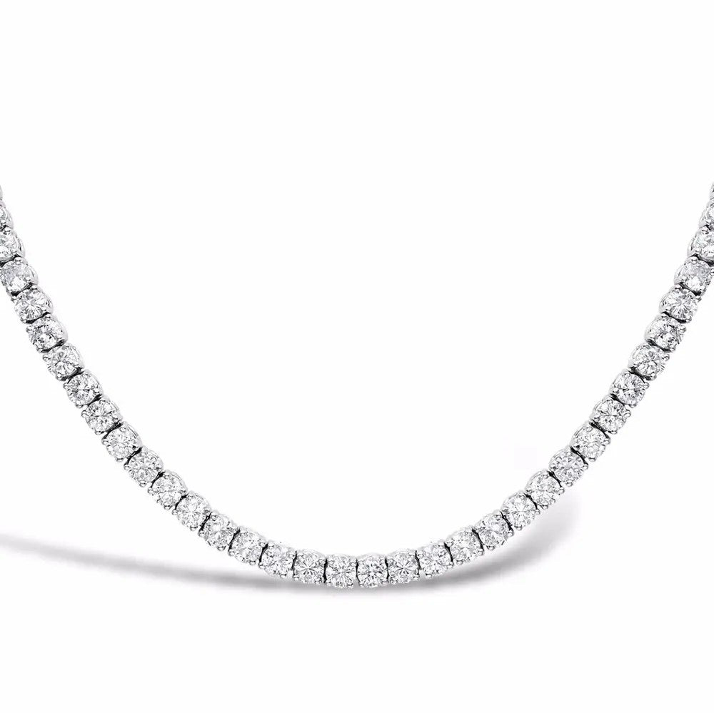 Round Brilliant White Diamonds 2.90ct Tennis Finesse Necklace – London Collection