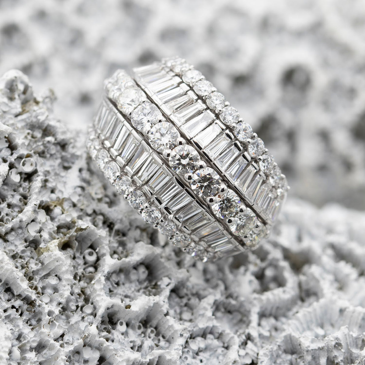 Monaco | Inel Bombei Diamante 3.64ct | Aur Alb 18K