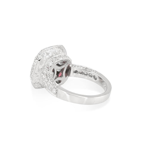 Verona | Inel Rubin Natural 1.20ct si Diamante 0.60ct | Aur Alb 18K