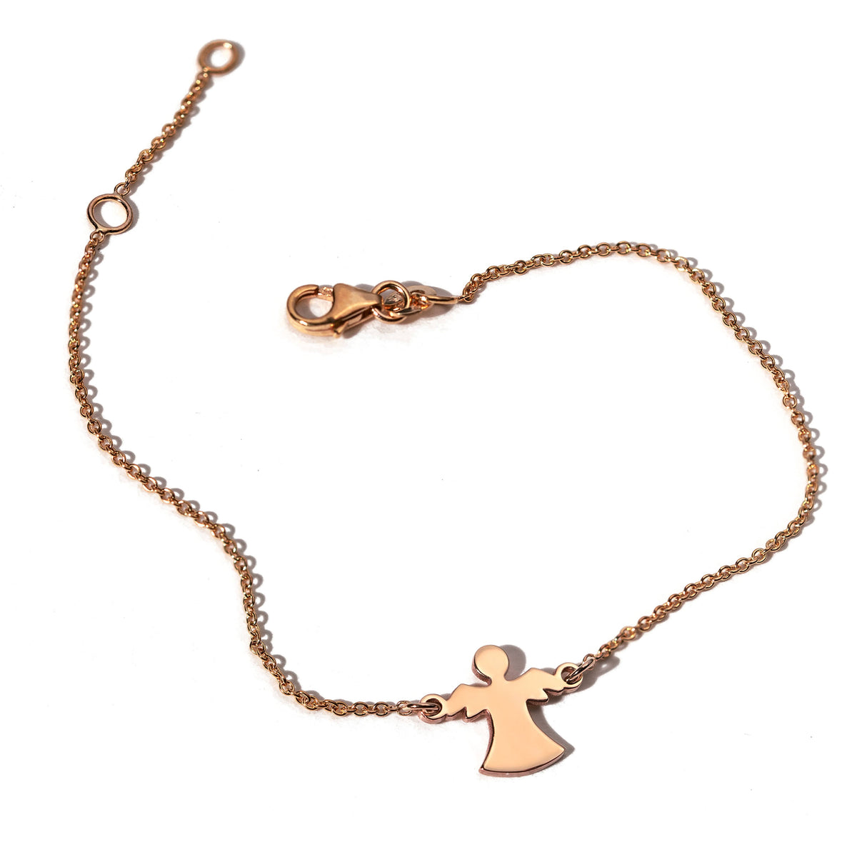 Bratara cu Ingeras aur roz 14K