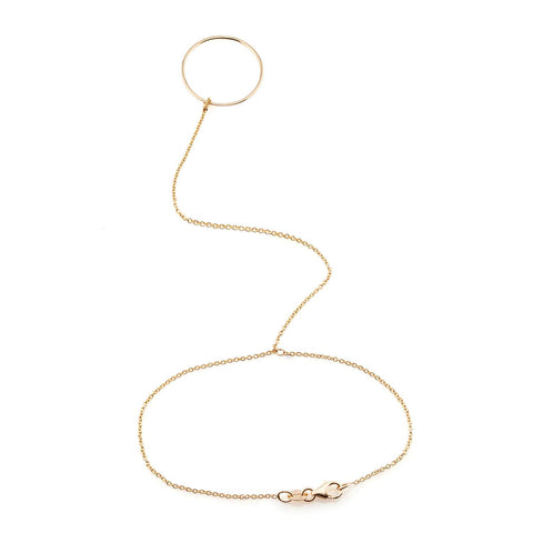 Inel Essential & Bratara simpla aur galben 14K