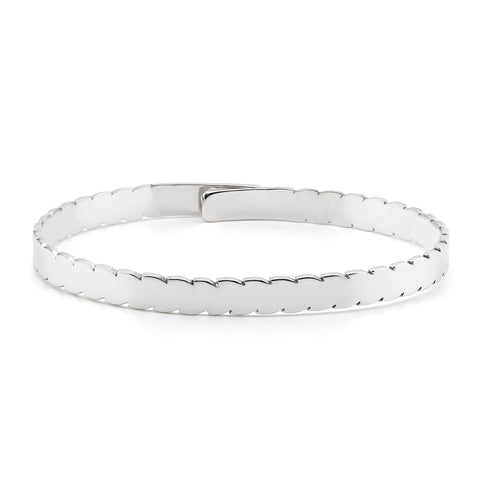 Simple 18K white gold bracelet