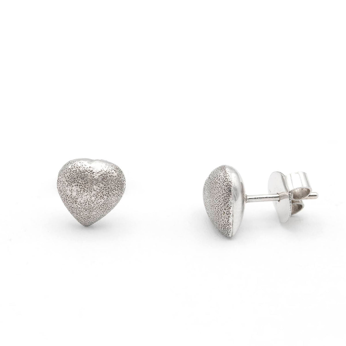 Heart earrings 18K white gold