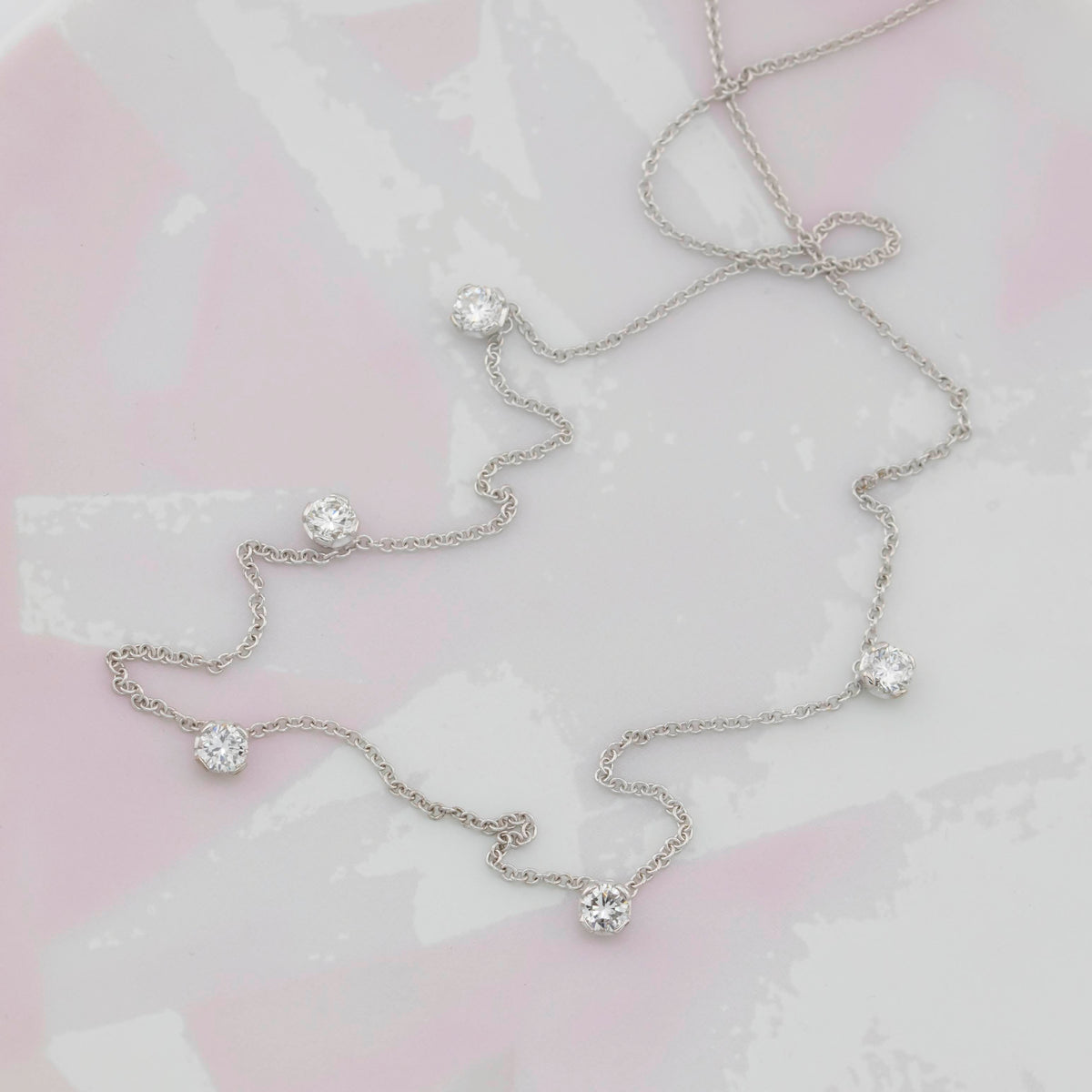 18k yellow gold 3D Star pendant chain with 1.25mm diamonds