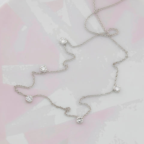 18k yellow gold 3D Star pendant chain with 1.25mm diamonds