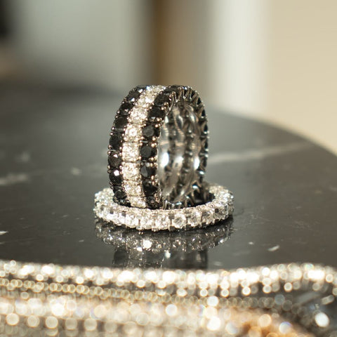 18K white gold engagement ring with morganite and diamonds 0.64ct