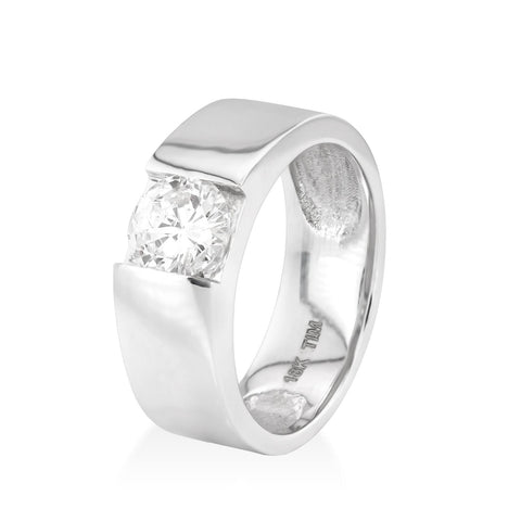 Inel cu diamant brilliant cut  de 0.63ct din aur de 18k