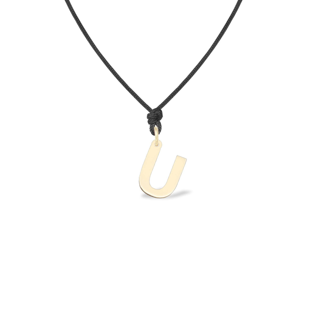 Pandant Litera U aur galben 14K