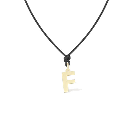 Pandant Litera F aur galben 14K