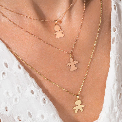 Pandant Baietel aur galben 14K