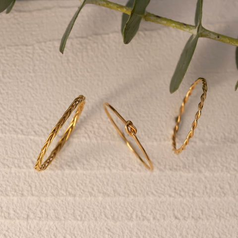 Twisted 14K white gold ring