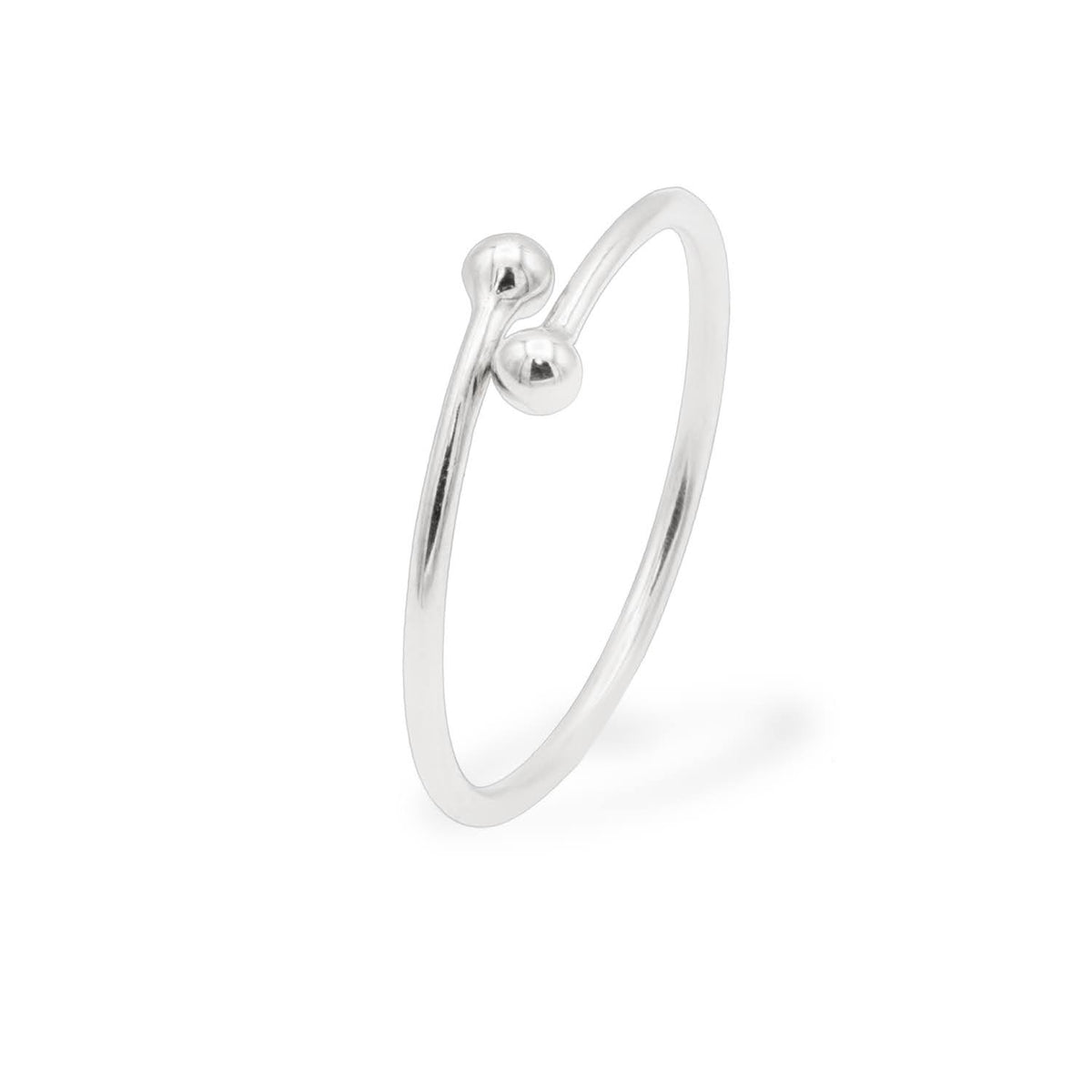 14K white gold Dot ring