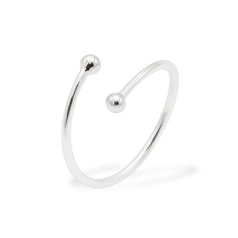 14K white gold Dot ring