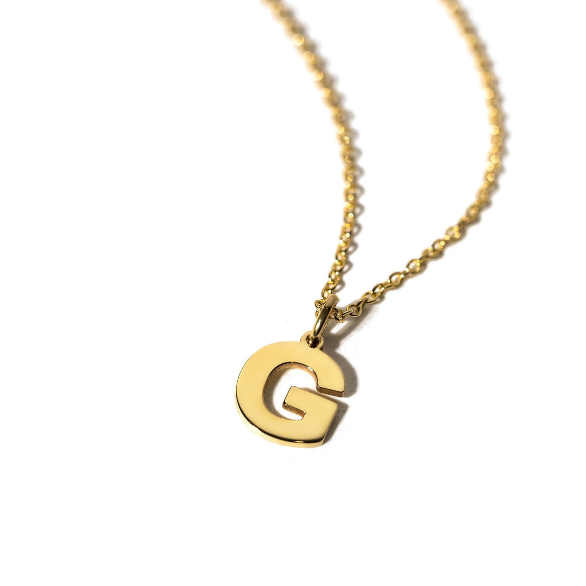 Pandant Litera G aur galben 14K colectia ALFABET