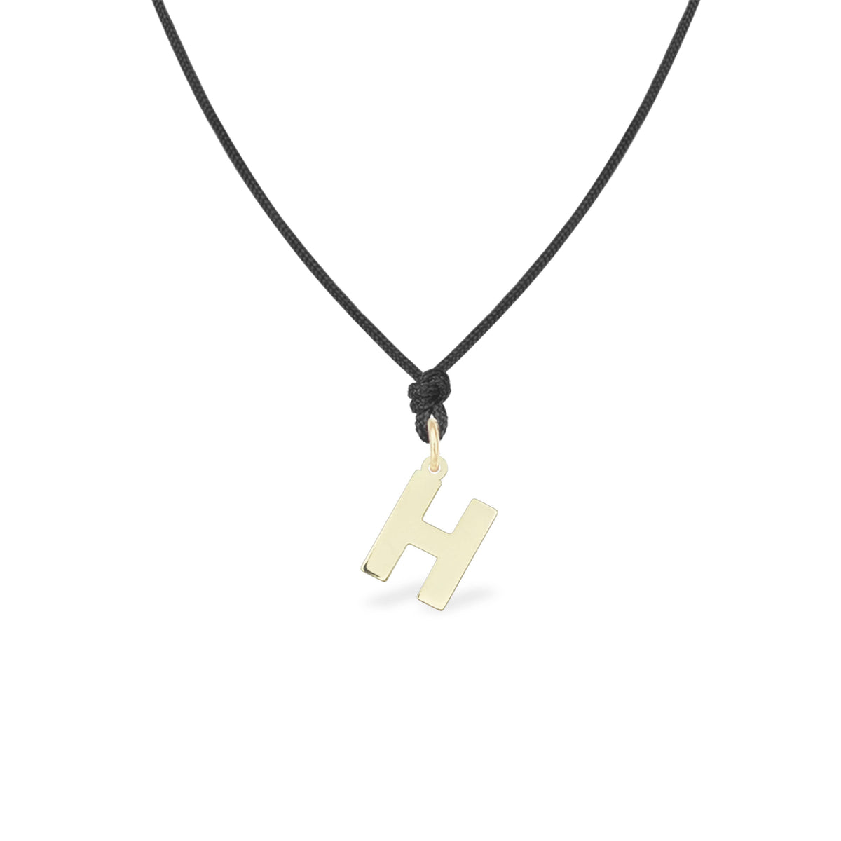 Pandant Litera H aur galben 14K colectia ALFABET