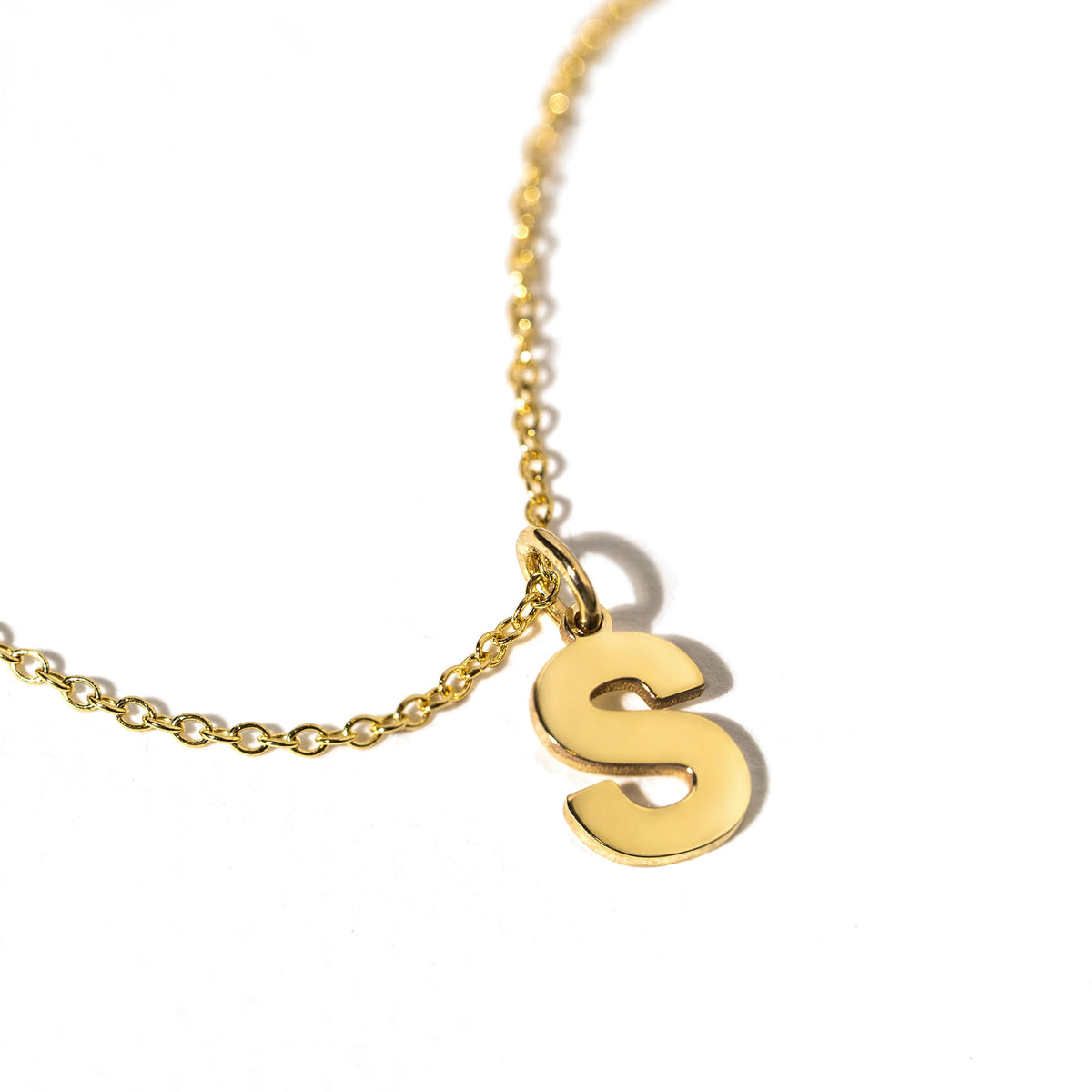 Pandant Litera S aur galben 14K colectia ALFABET