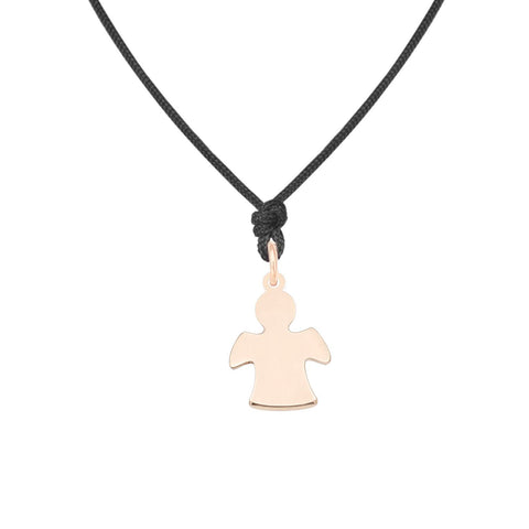 Pandant Mini Ingeras aur roz 14K