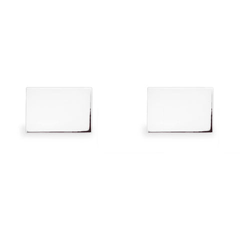Set of rectangular silver 925 cufflinks
